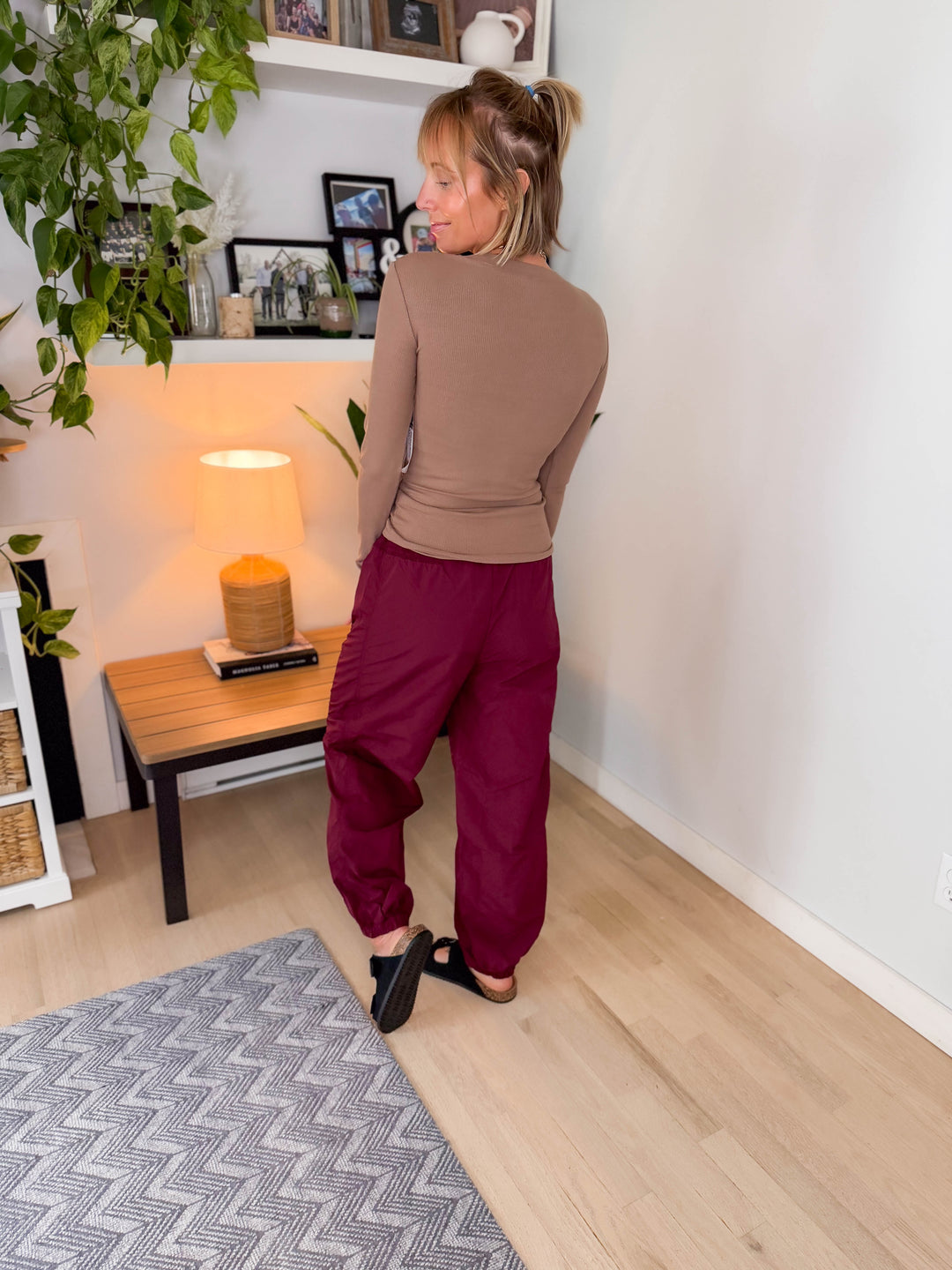 Mono B Linley Micro Ribbed Long Sleeve- SILKEN TAUPE