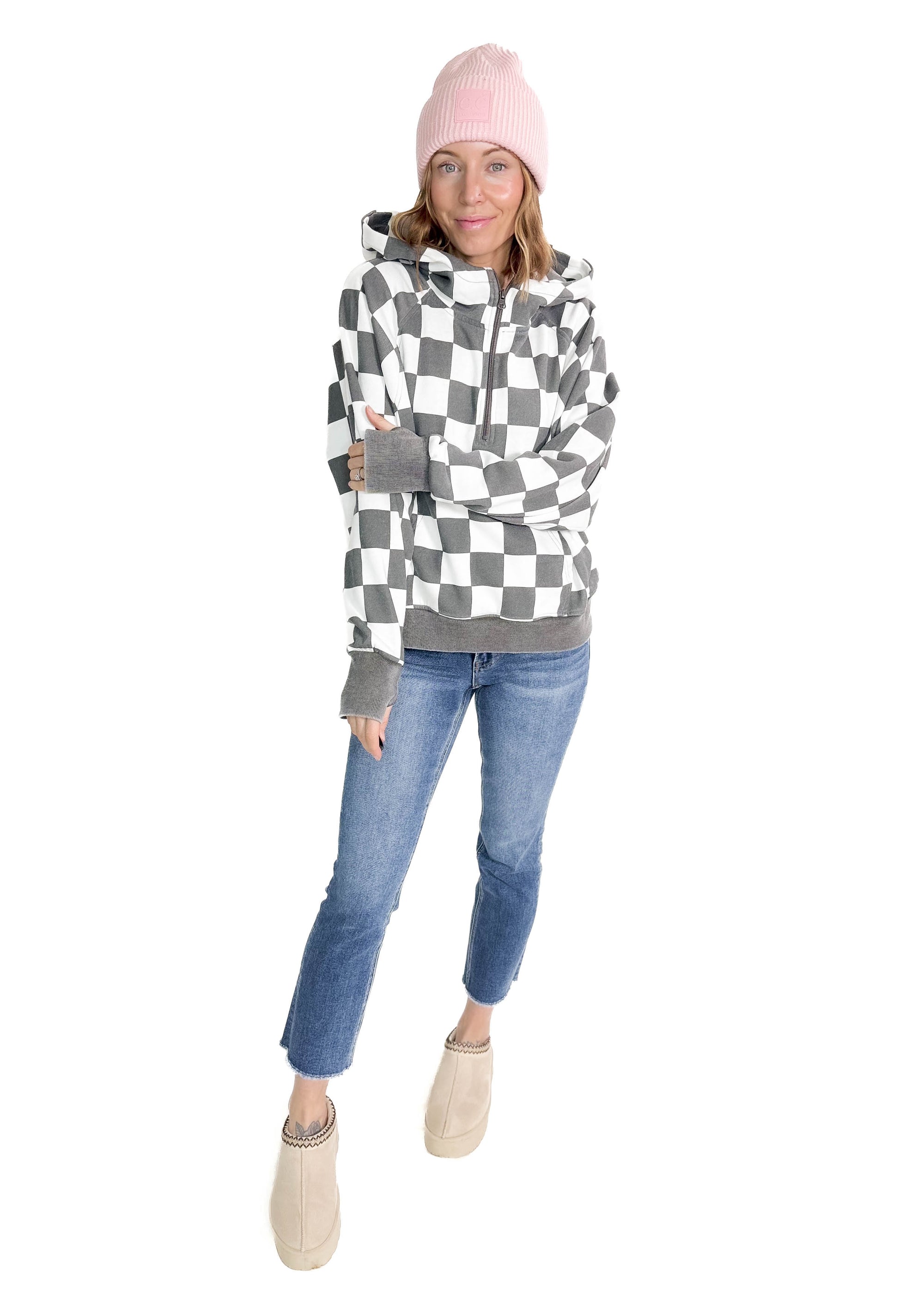 Checkmate Easy Does It Pullover- CHARCOAL