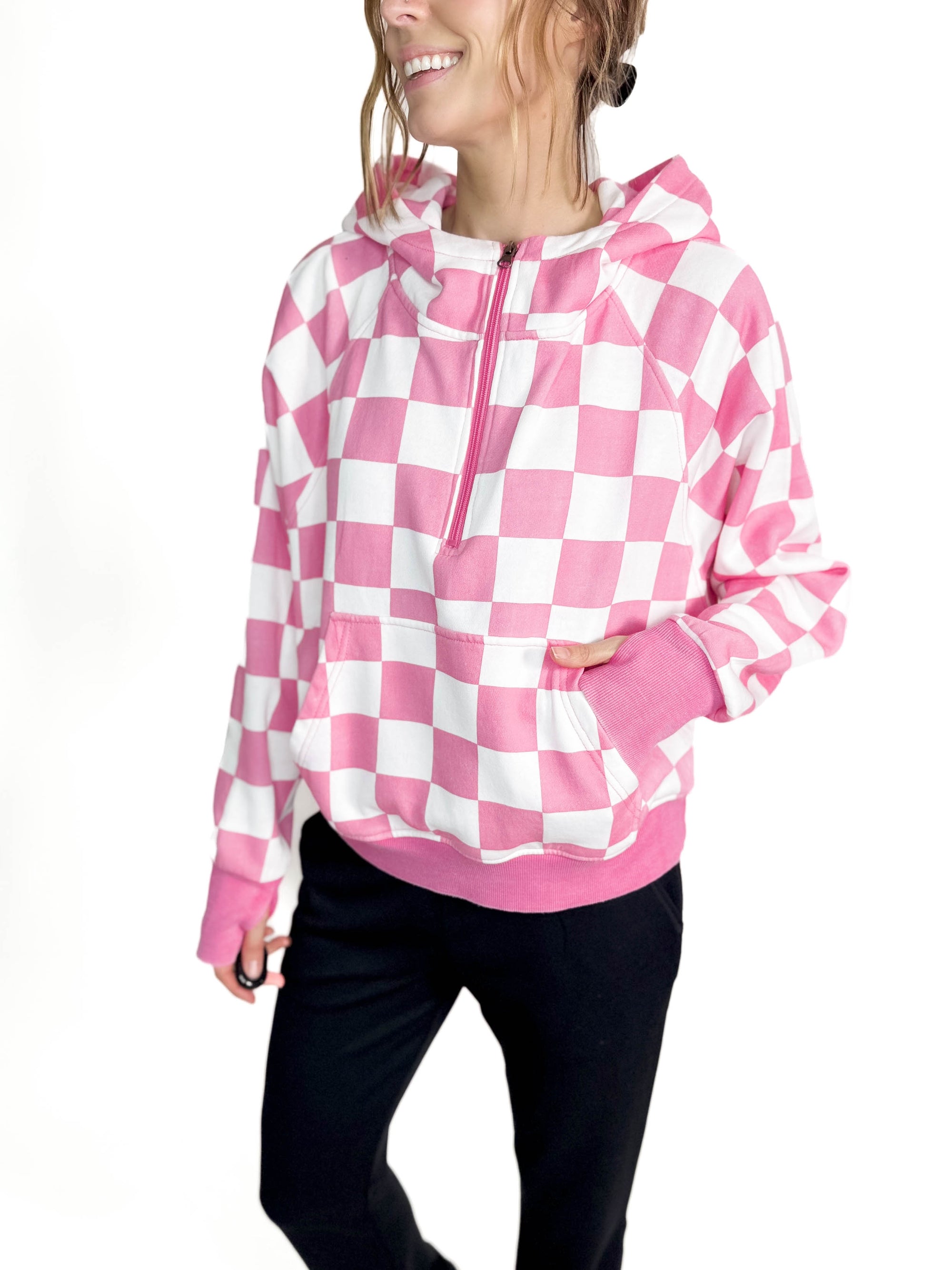 Checkmate Easy Does It Pullover- PINK