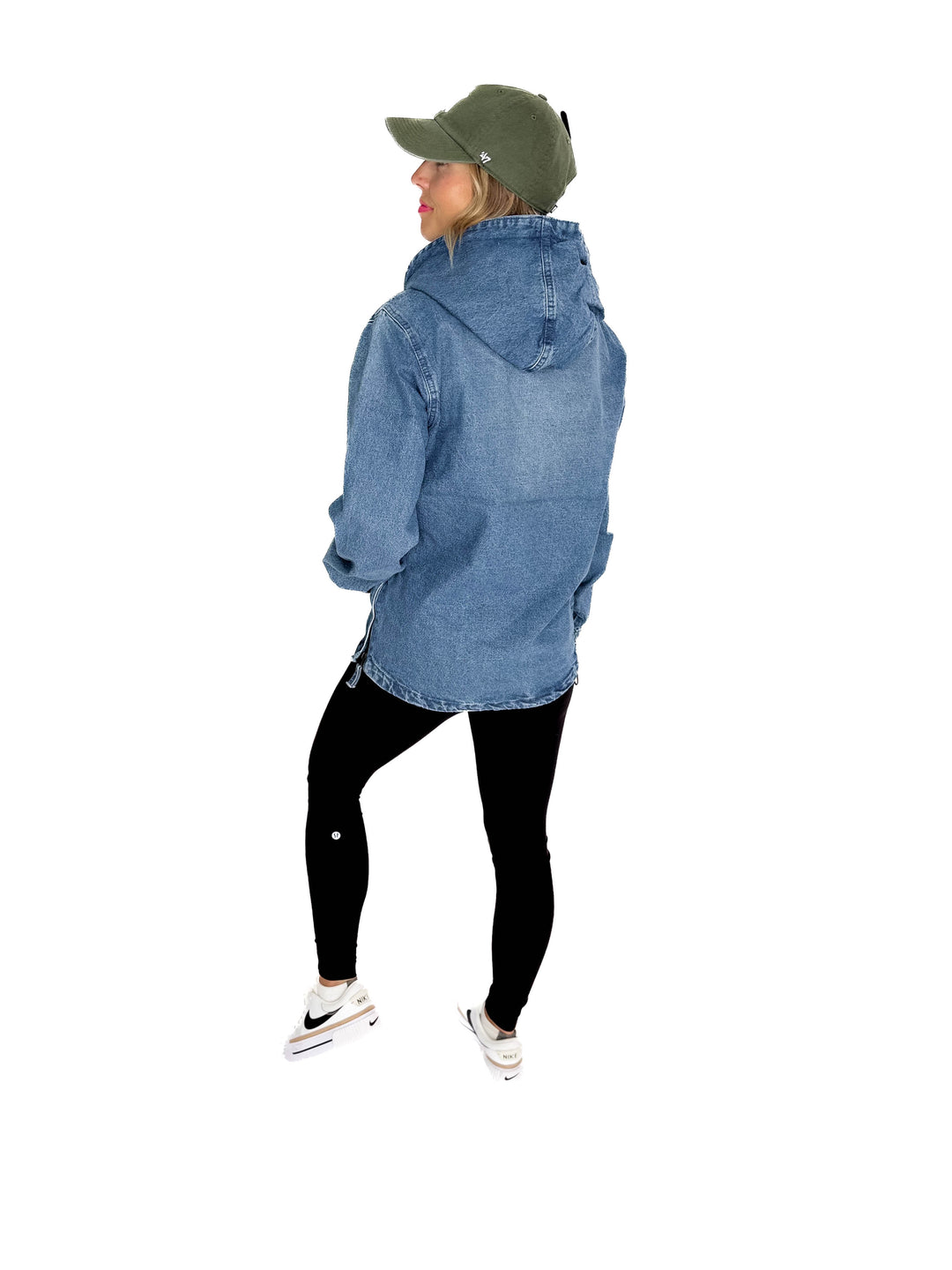 Bex Denim Hoodie Jacket- MED/LIGHT WASH