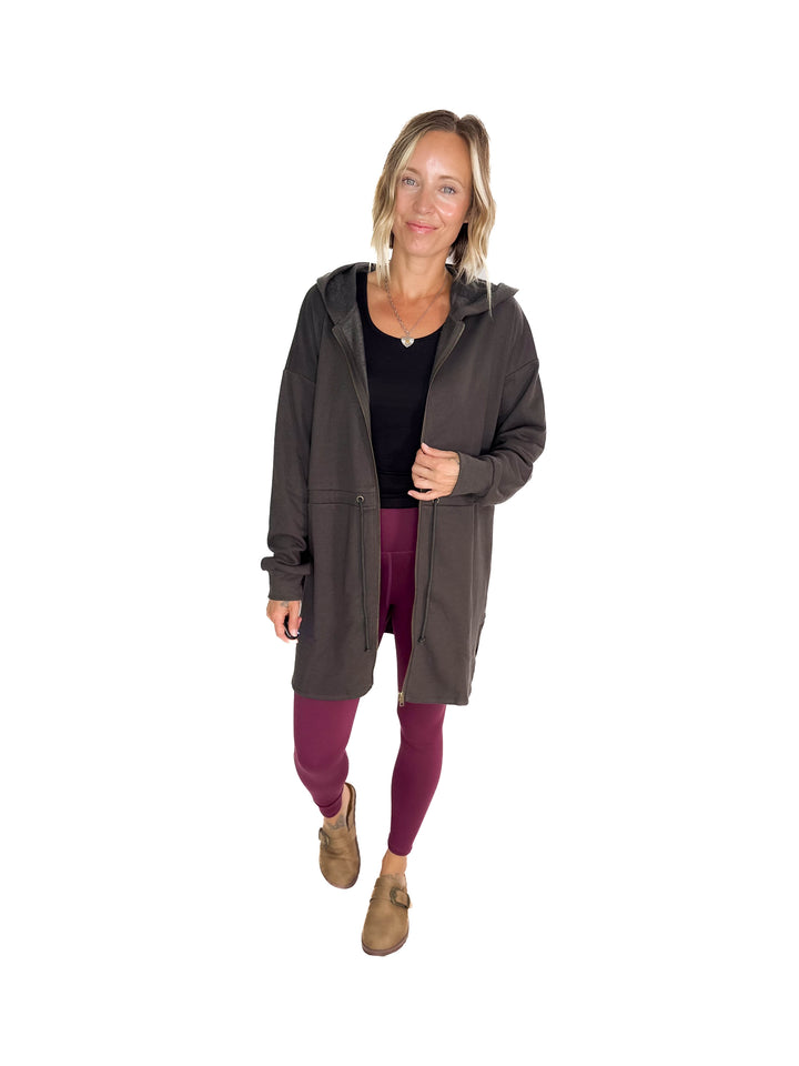 Jamee Hoodie Jacket- CHARCOAL