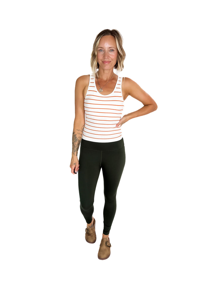 MONO B Kalista Tank Top- WHITE/AMBER