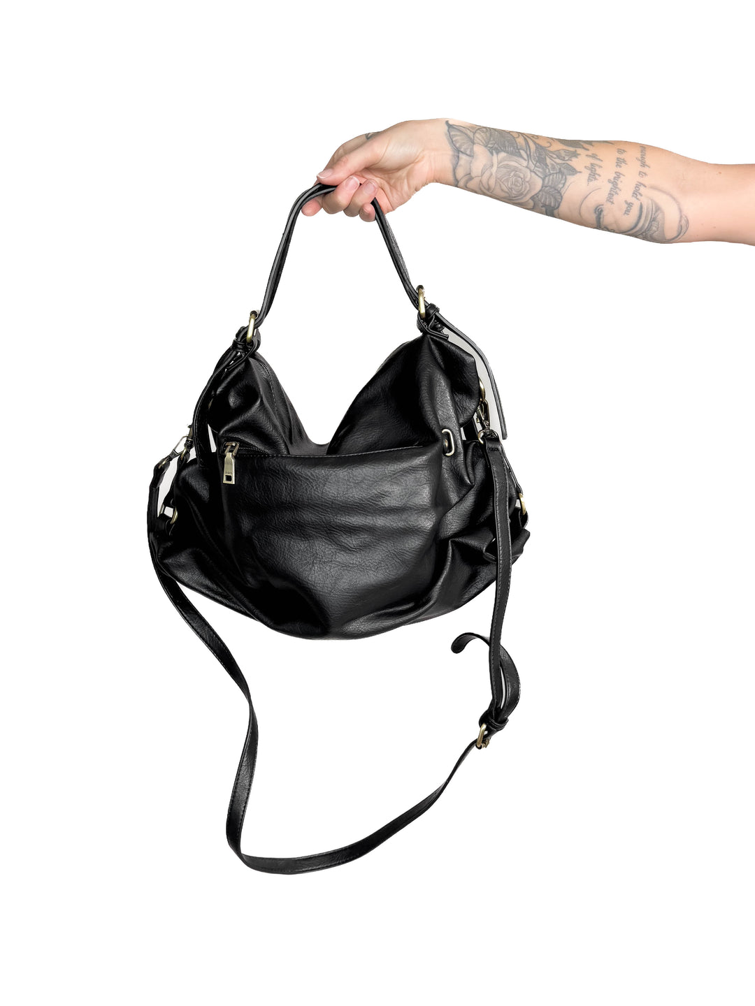 Jamila Rustic Tote Bag- BLACK