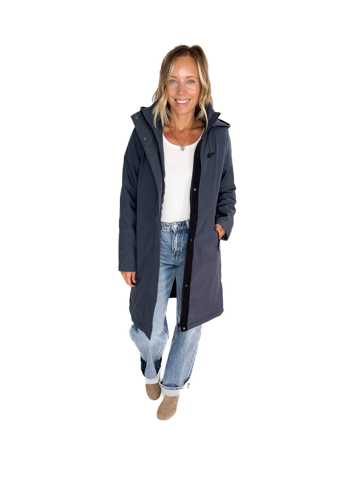 ONLY Kara Water Repellant Parka- SLATE BLUE
