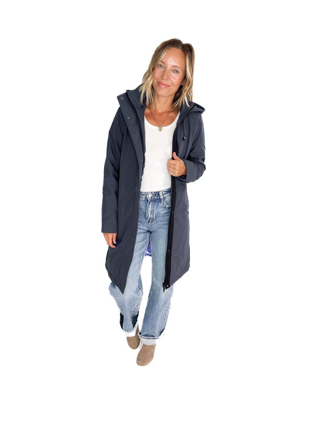 ONLY Kara Water Repellant Parka- SLATE BLUE