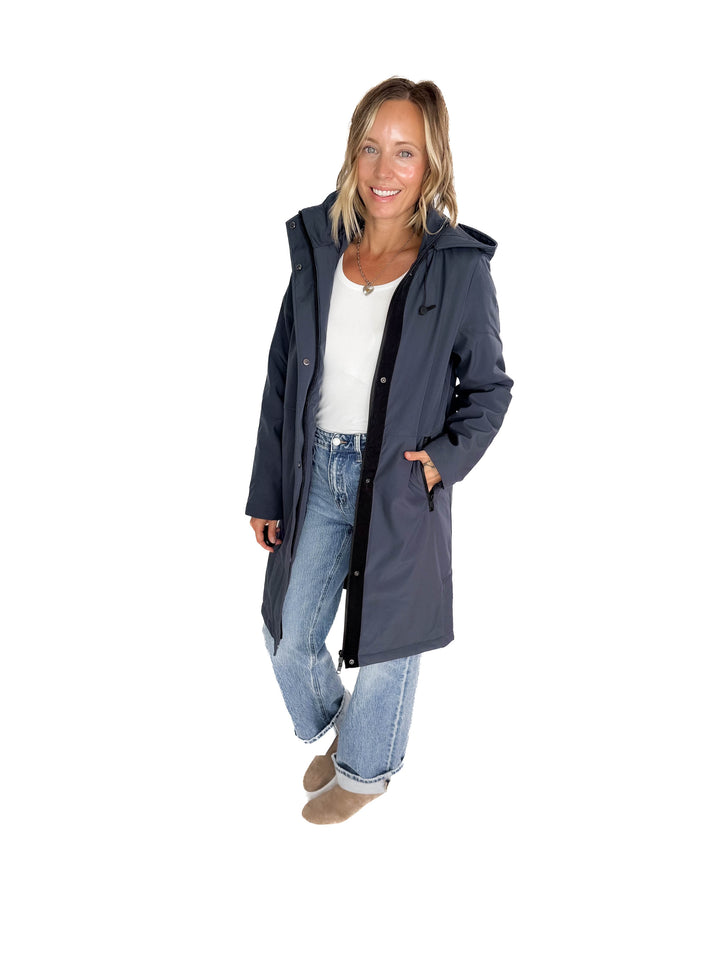 ONLY Kara Water Repellant Parka- SLATE BLUE