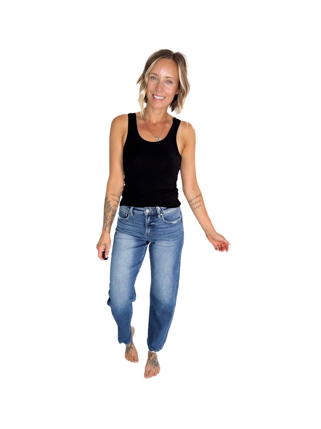 RISEN Fraser Slim Barrel Jean- MEDIUM-FINAL SALE