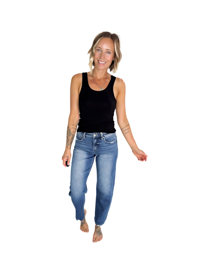RISEN Fraser Slim Barrel Jean- MEDIUM-FINAL SALE