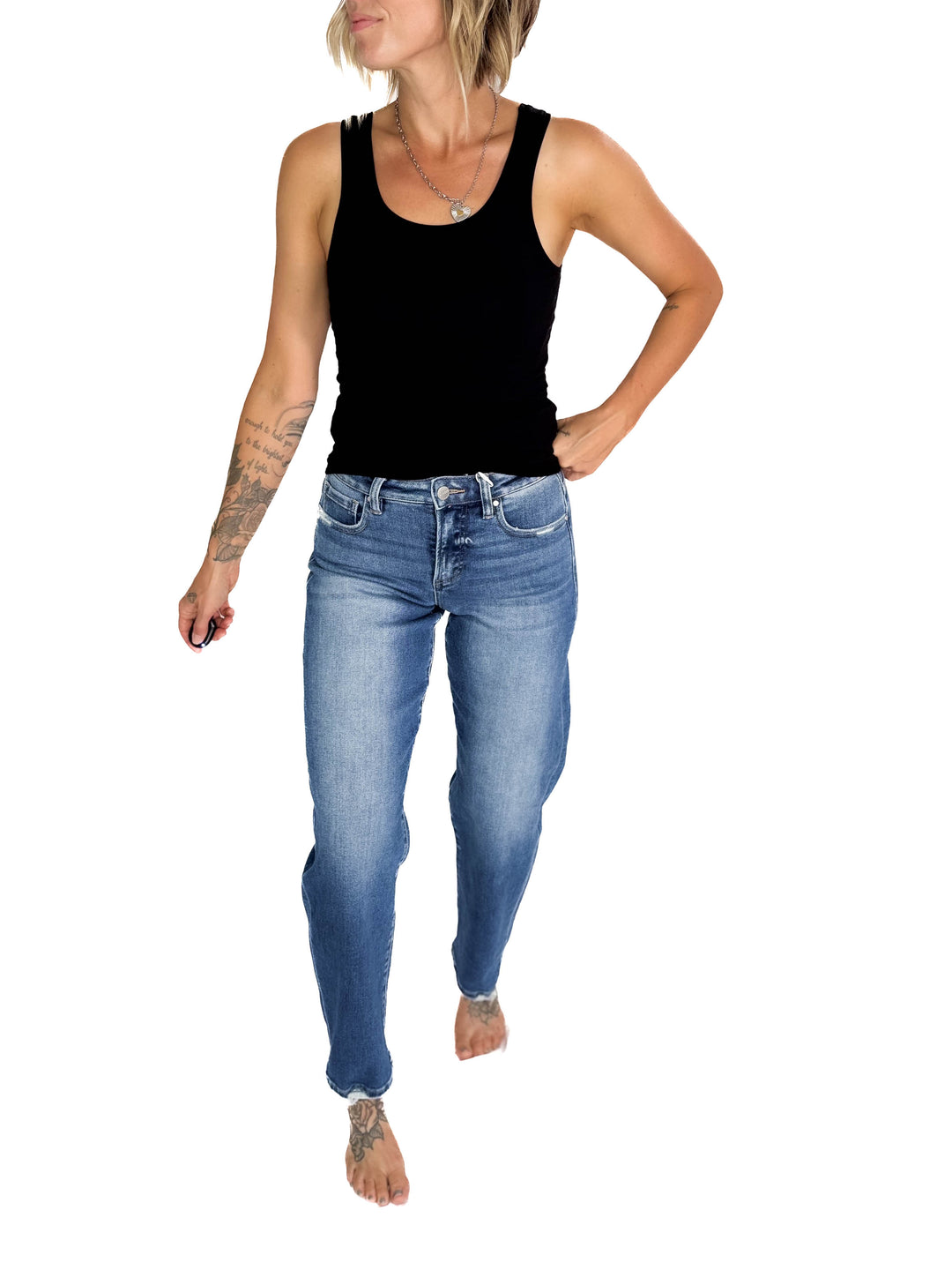RISEN Fraser Slim Barrel Jean- MEDIUM-FINAL SALE