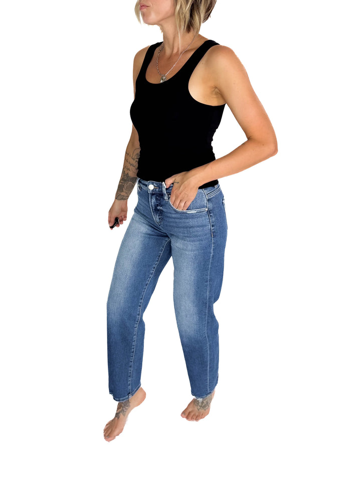 RISEN Fraser Slim Barrel Jean- MEDIUM-FINAL SALE