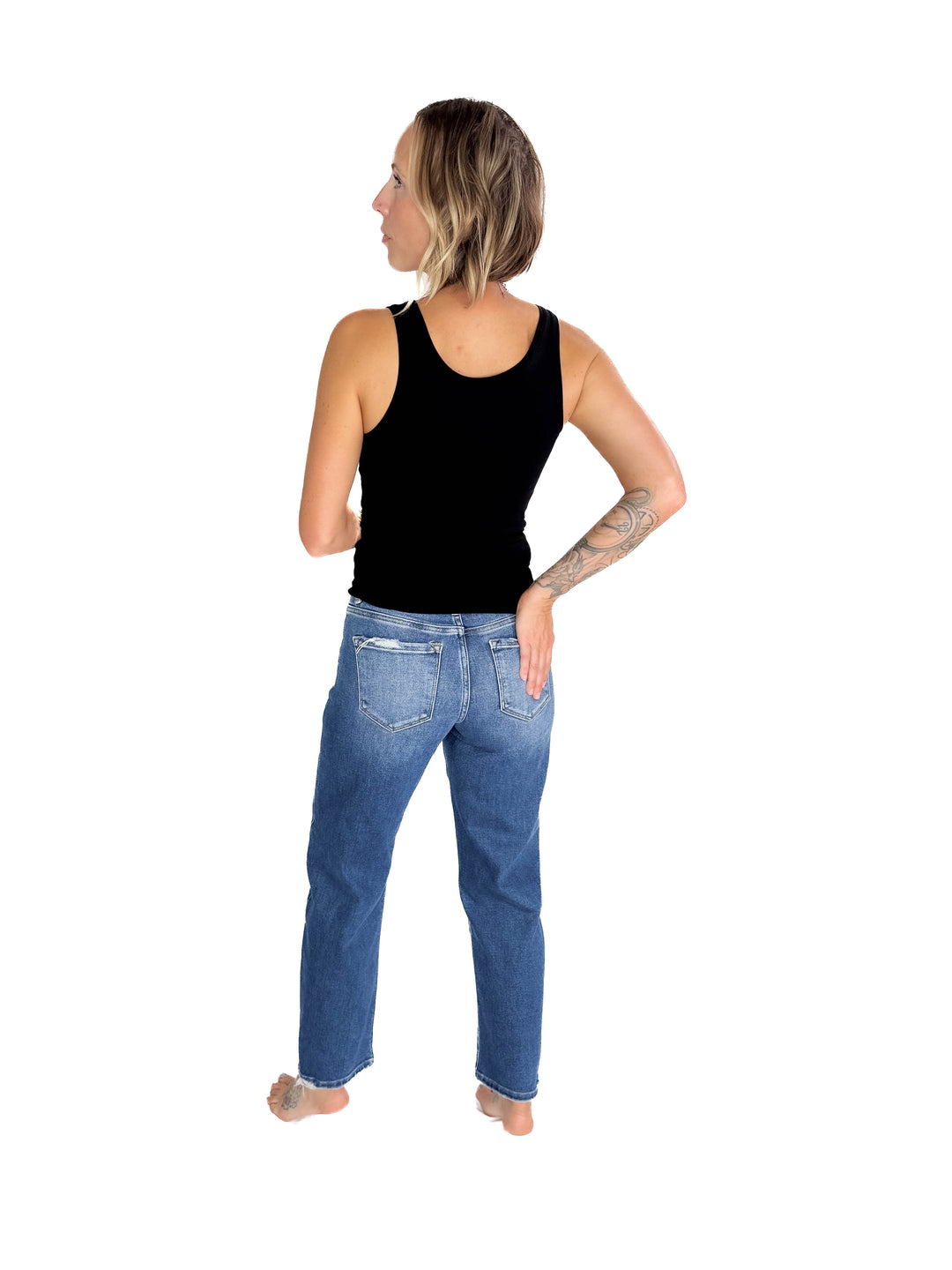 RISEN Fraser Slim Barrel Jean- MEDIUM-FINAL SALE