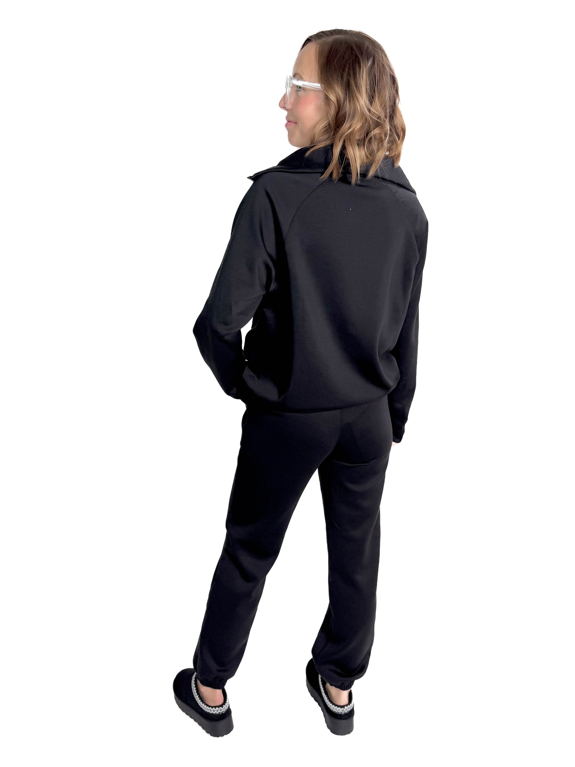 Scarlett Scuba Jogger Set- BLACK