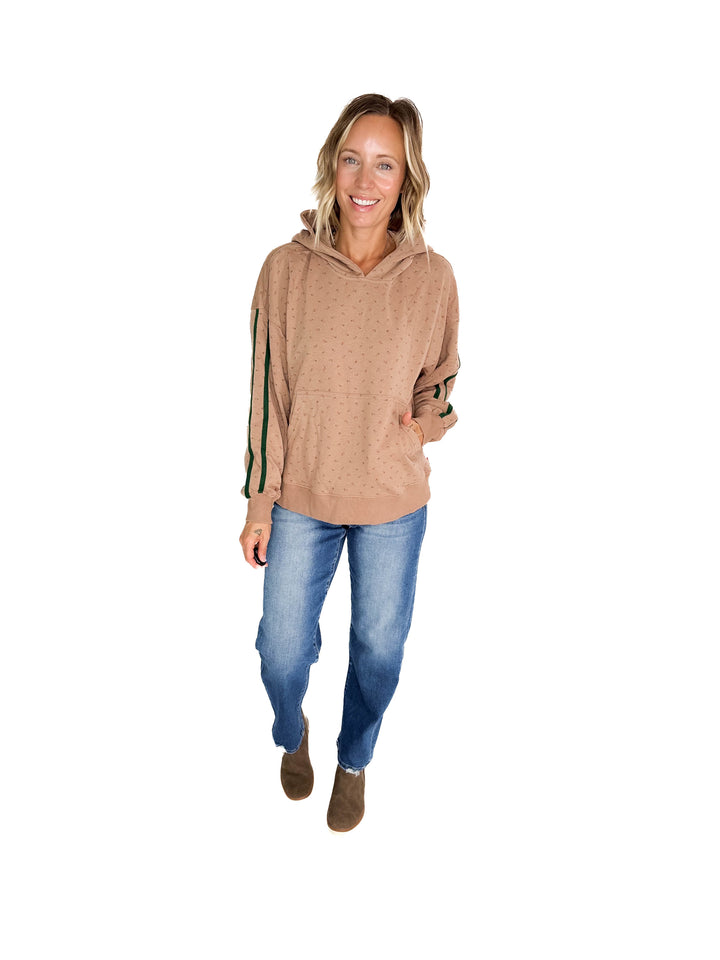 Poppins Floral Hoodie- TOFFEE