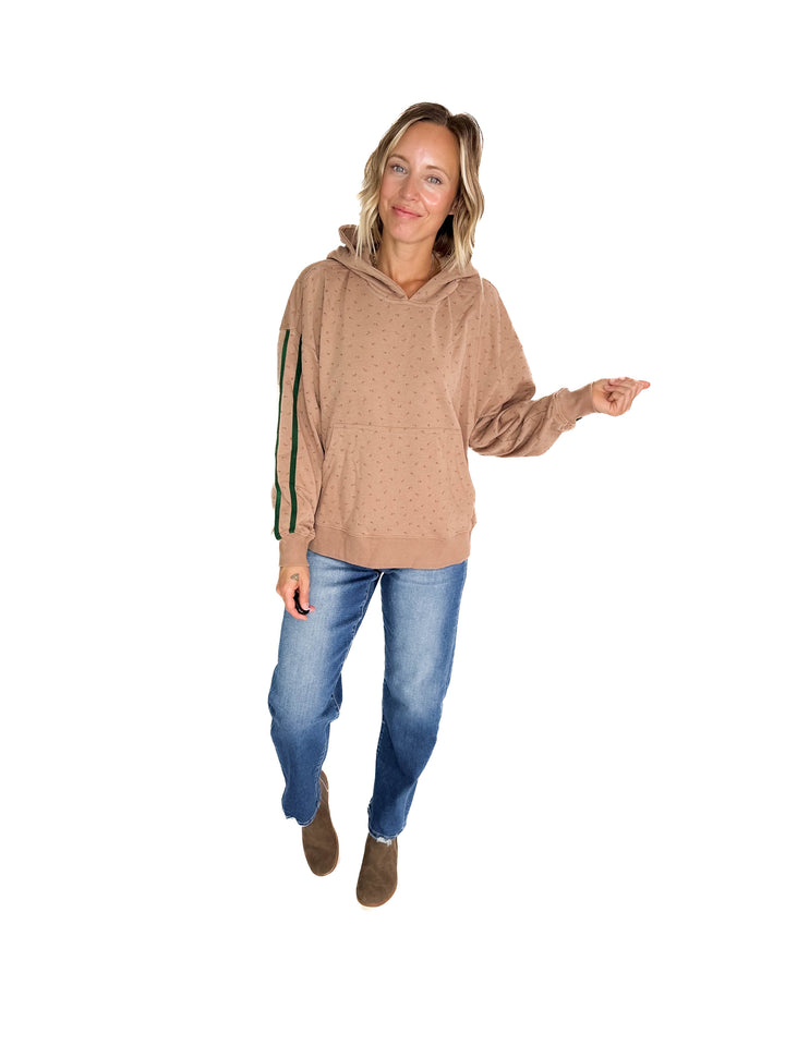 Poppins Floral Hoodie- TOFFEE