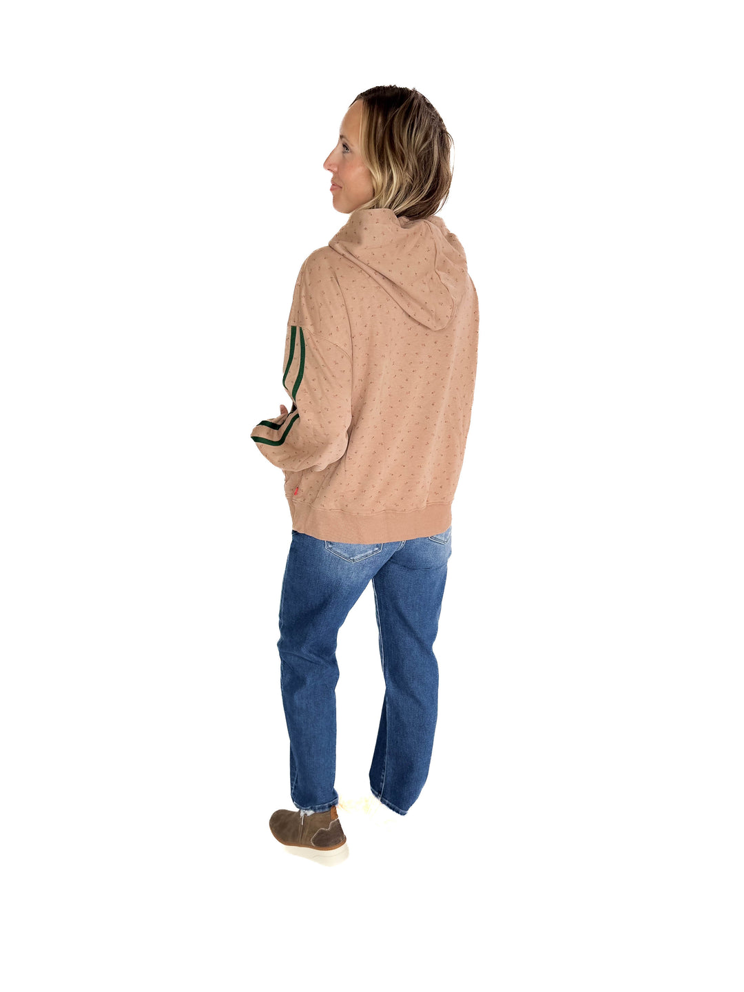 Poppins Floral Hoodie- TOFFEE