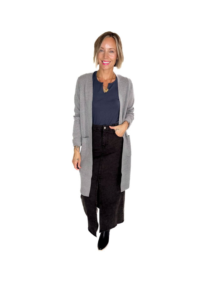 VERO MODA Saba Pocket Cardigan- GREY MELANGE