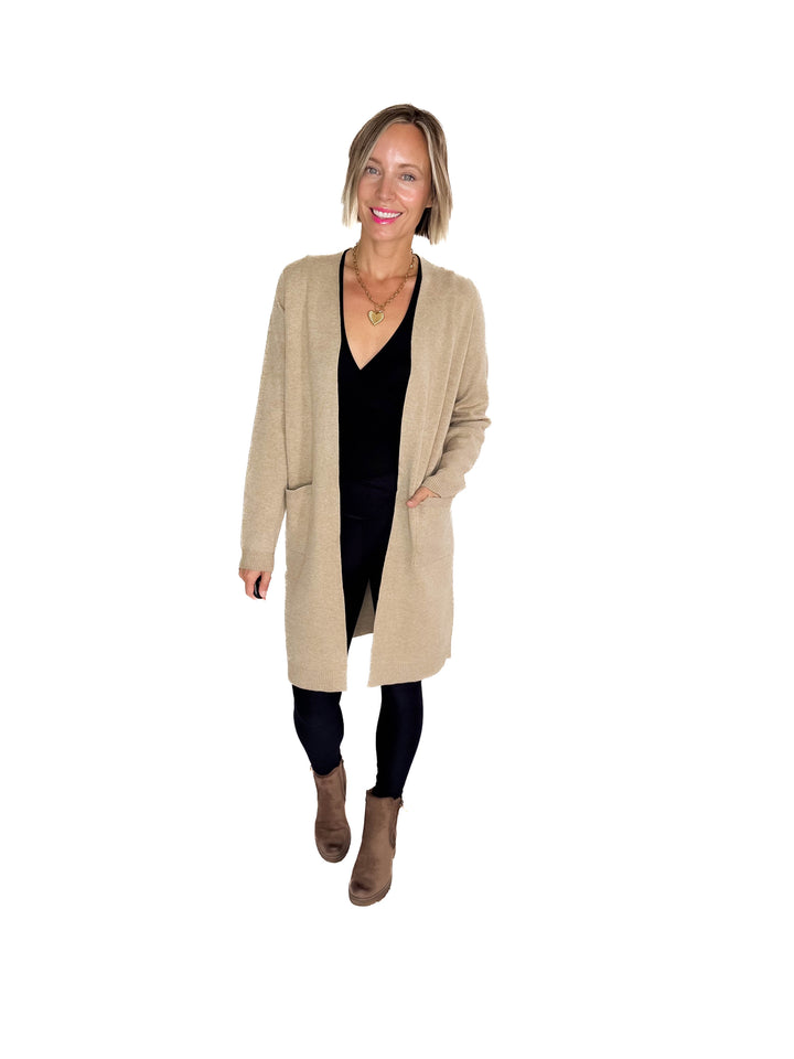 VERO MODA Saba Pocket Cardigan- SILVER MINK