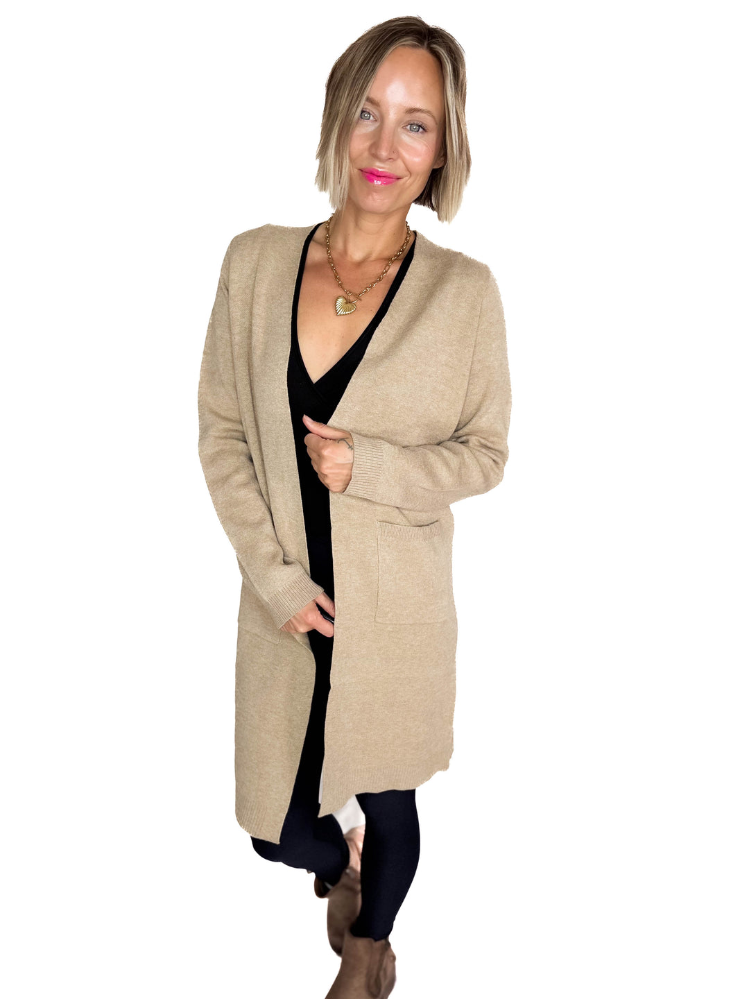 VERO MODA Saba Pocket Cardigan- SILVER MINK