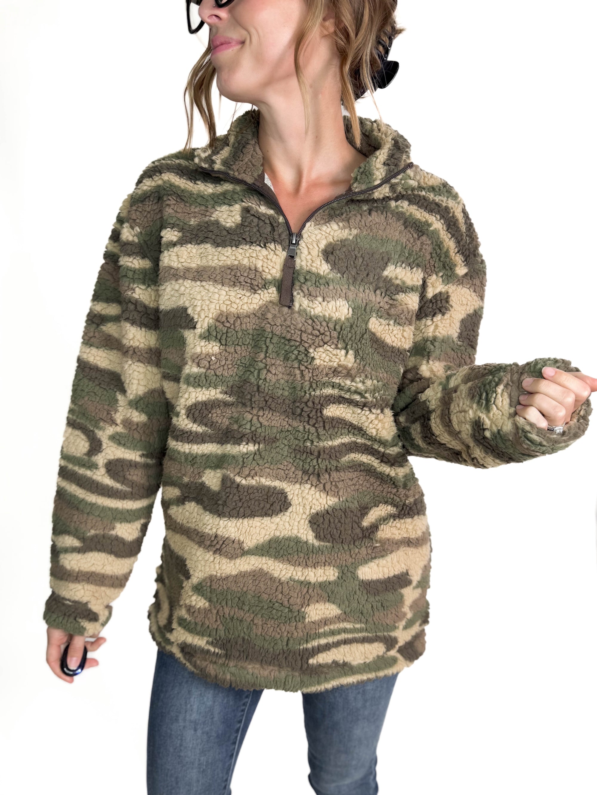 Woodlyn Camo Teddy Pullover