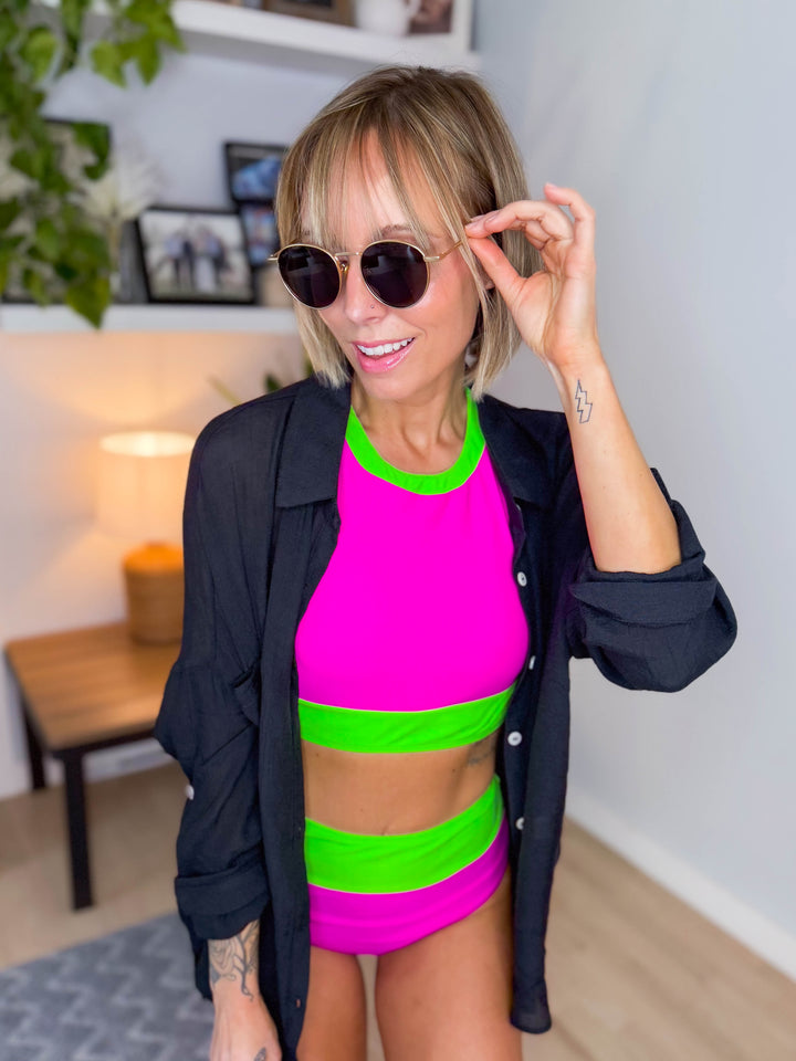 DAX Luna Polarized Round Sunglasses- BLACK