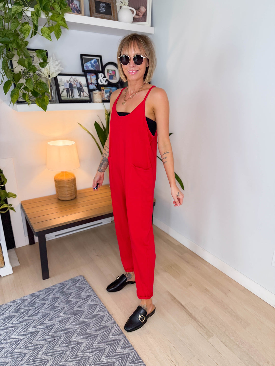 Luxe Lounge Jumpsuit- RUBY