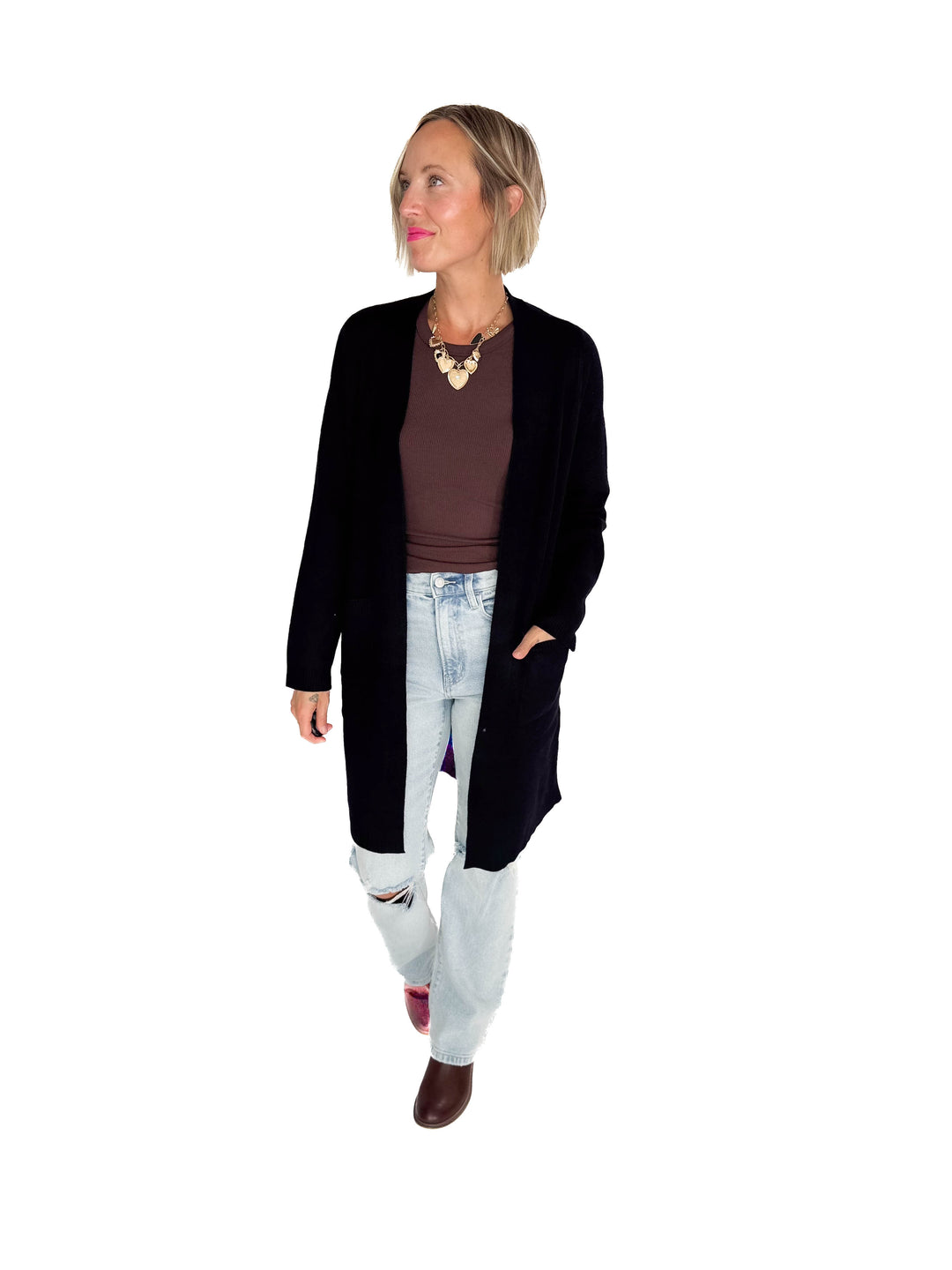 VERO MODA Saba Pocket Cardigan- BLACK
