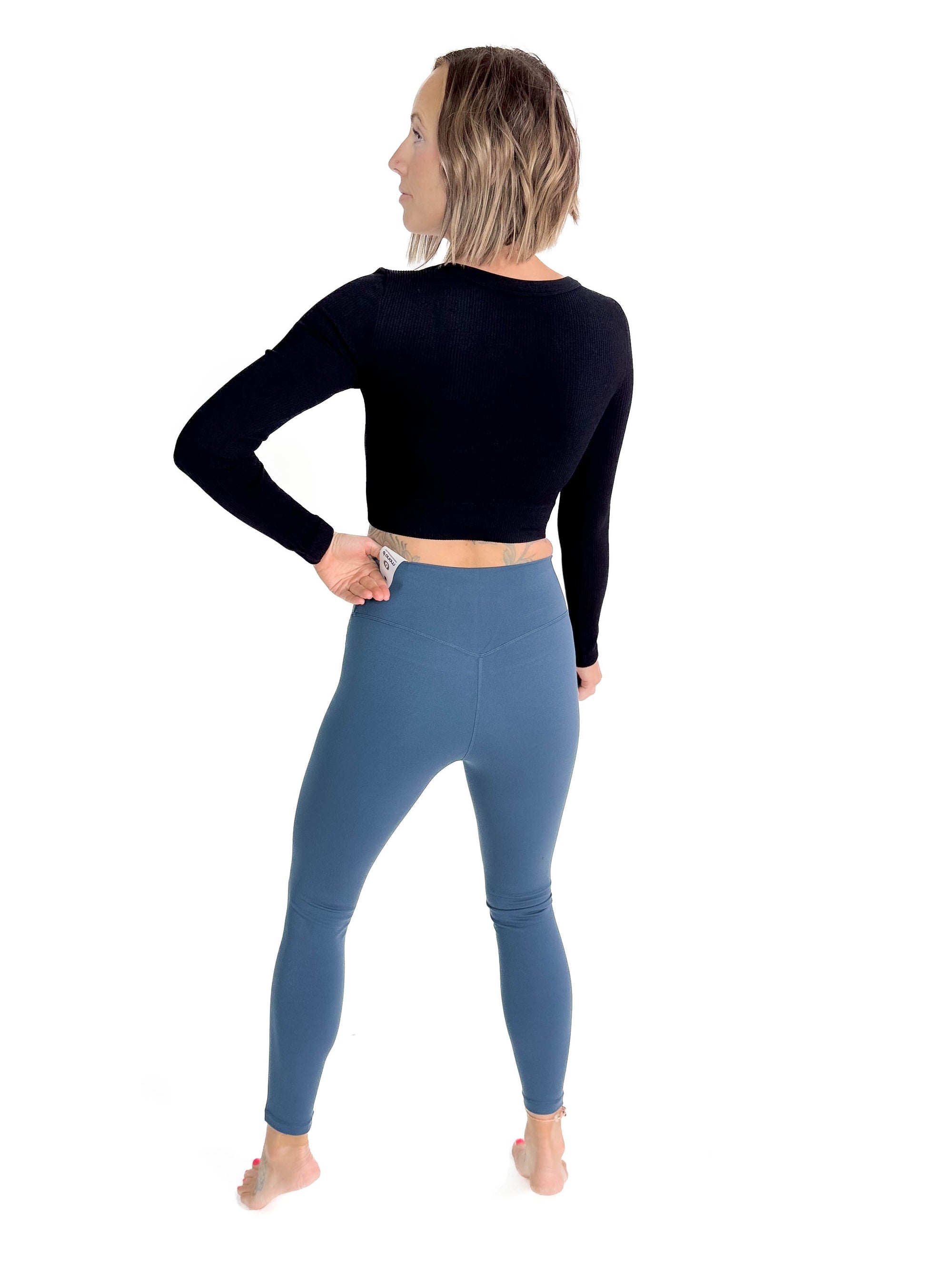 MONO B Tatum High Waist Legging- MIDNIGHT NAVY