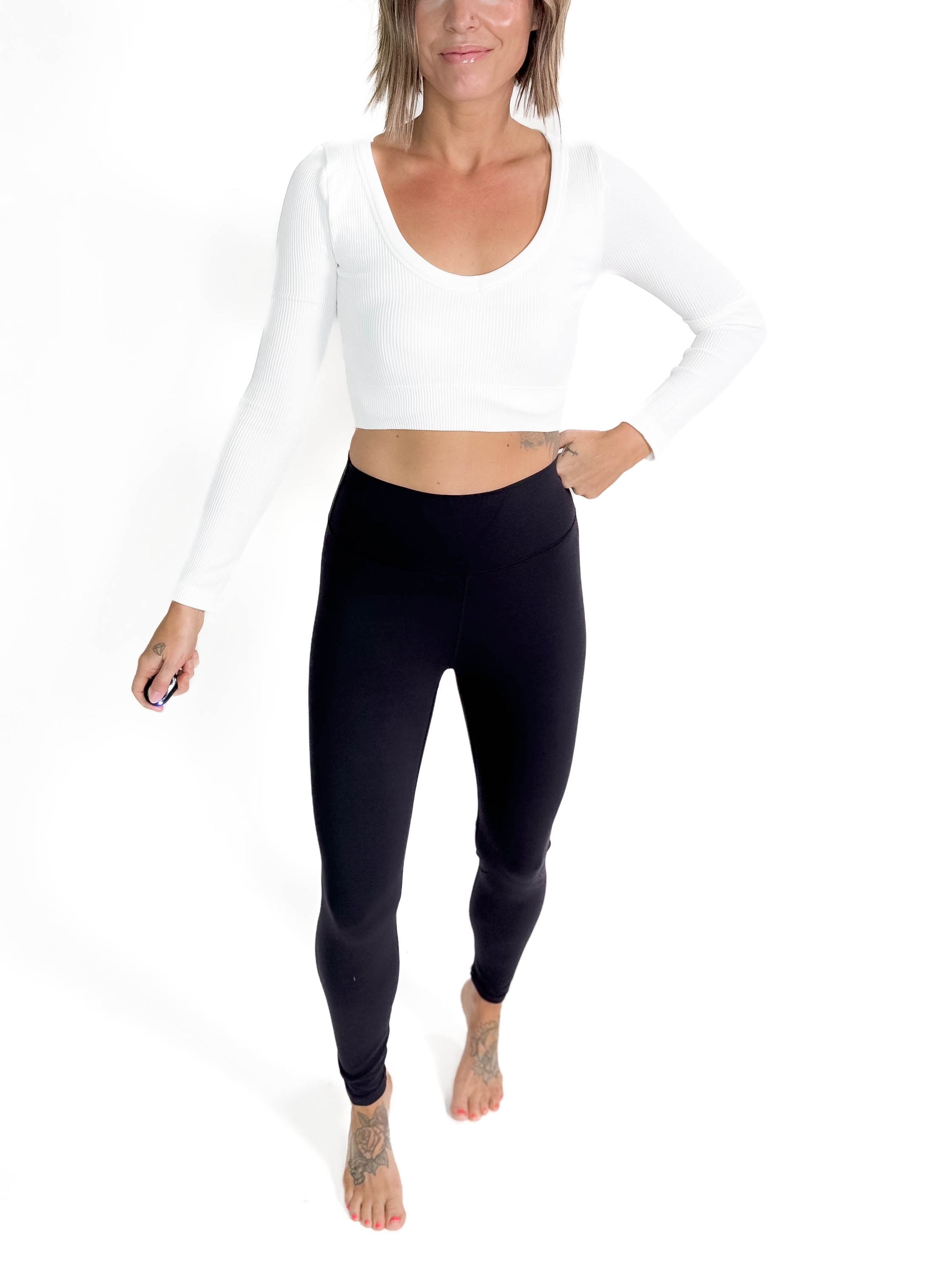 MONO B Tatum High Waist Legging- BLACK