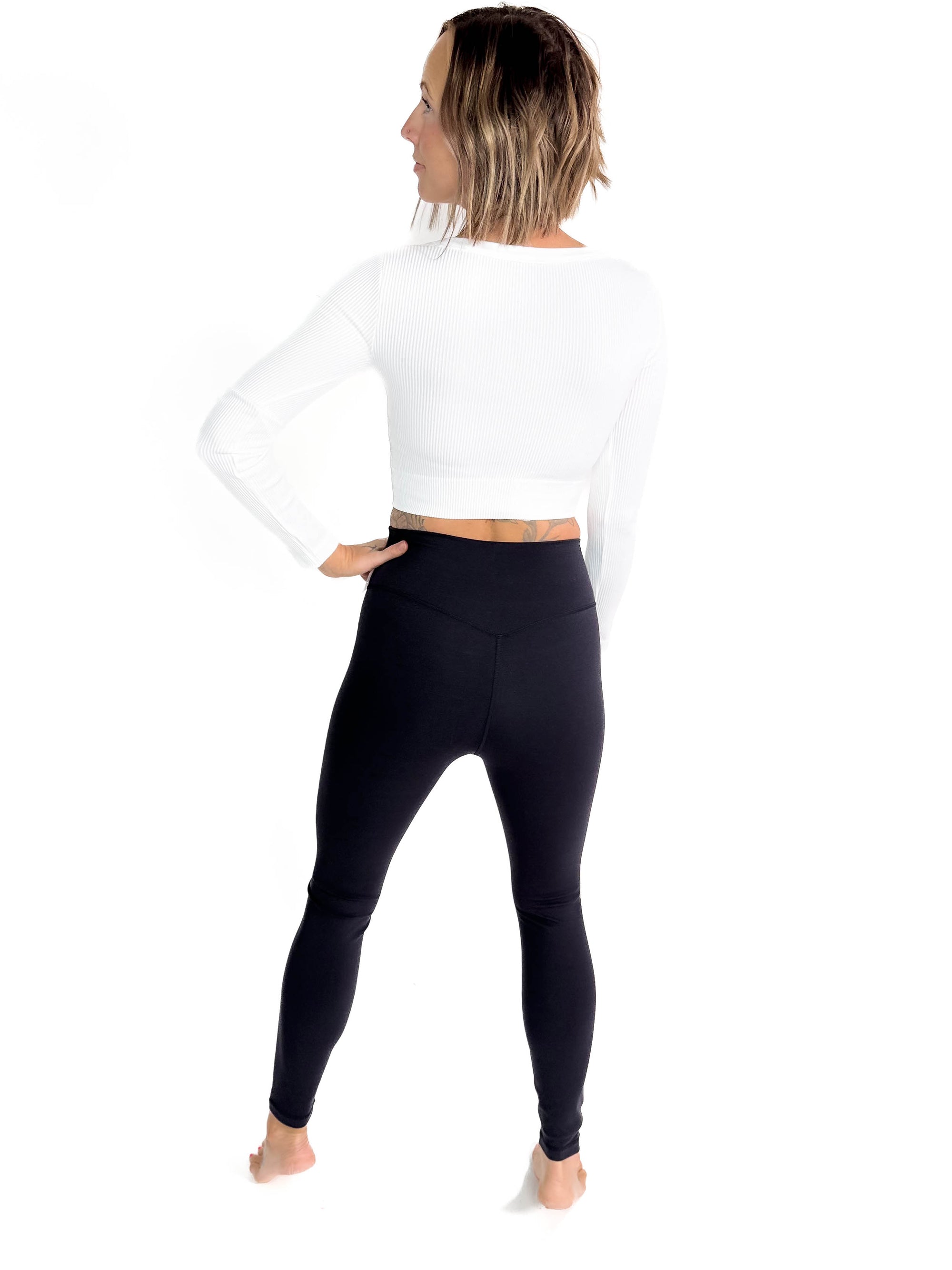 MONO B Tatum High Waist Legging- BLACK