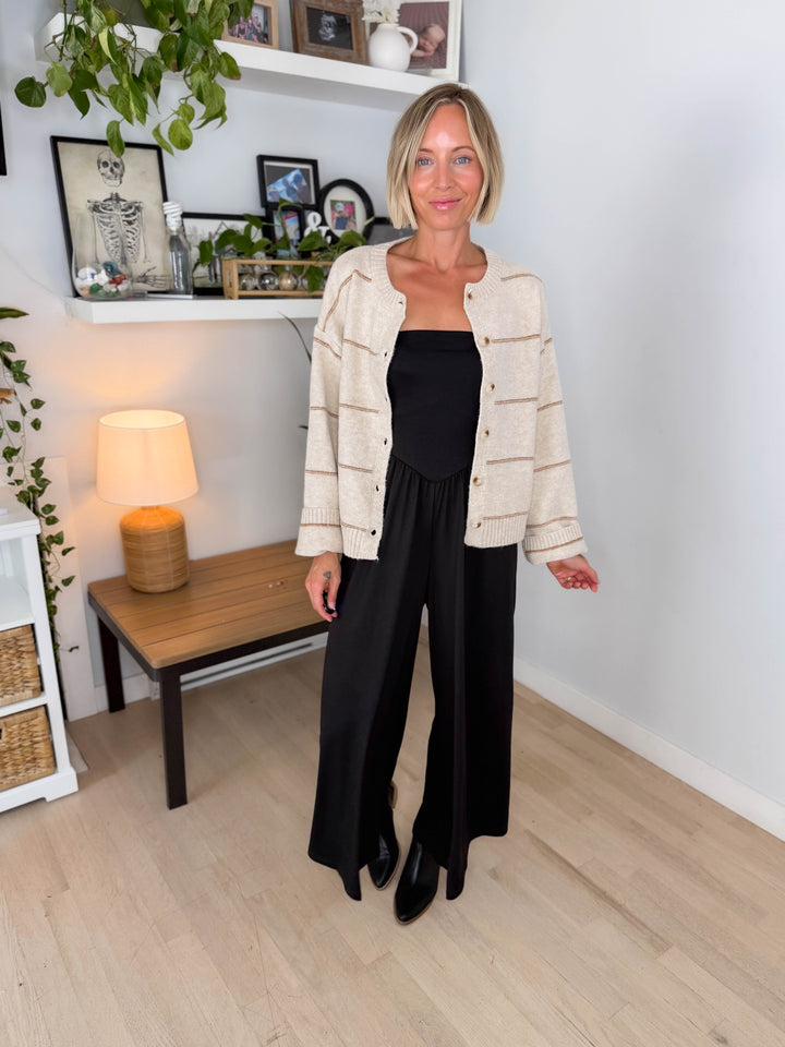 Aenea Strapless Jumpsuit- BLACK
