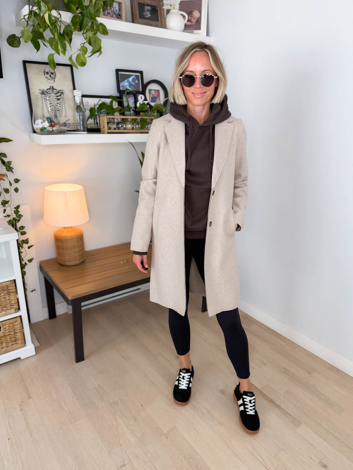 ONLY Carrie Long Coat- OATMEAL MELANGE