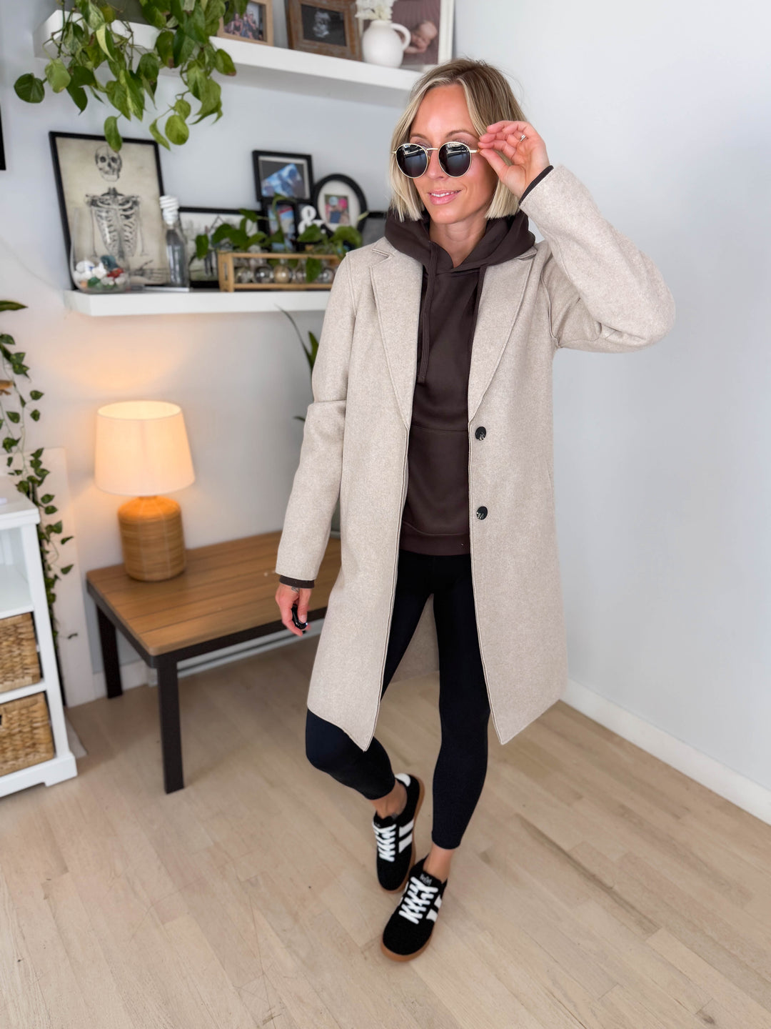 ONLY Carrie Long Coat- OATMEAL MELANGE