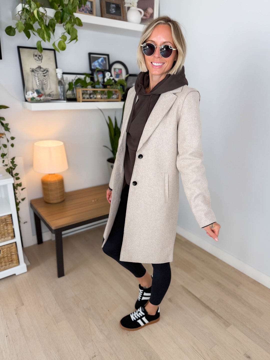 ONLY Carrie Long Coat- OATMEAL MELANGE