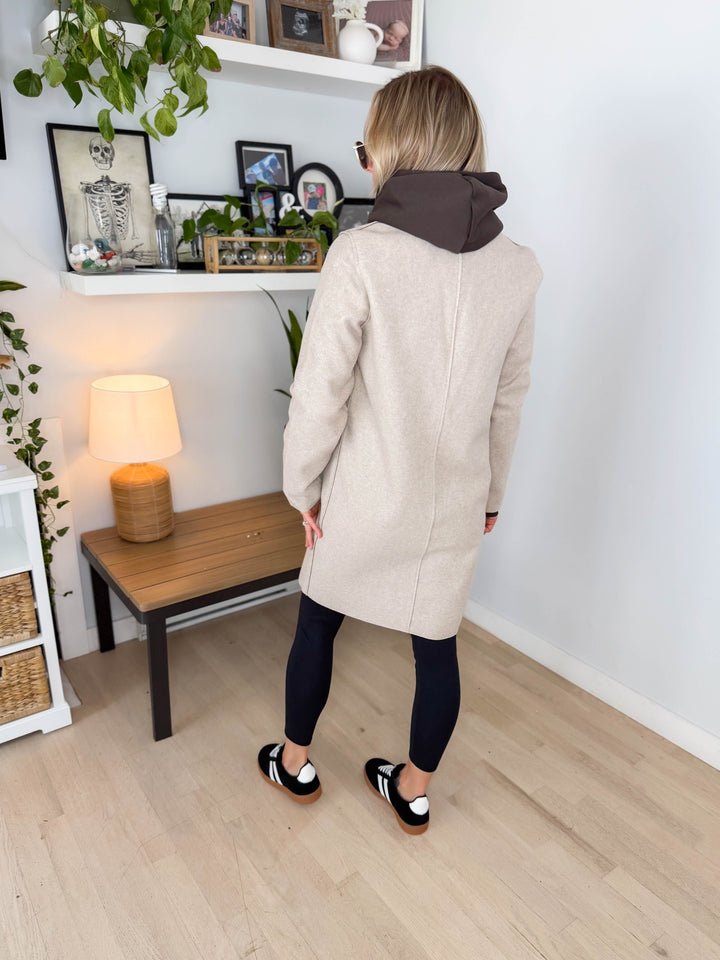 ONLY Carrie Long Coat- OATMEAL MELANGE