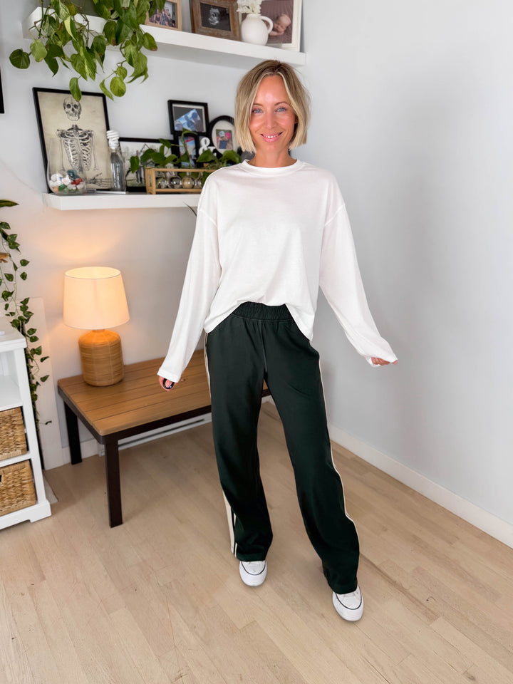 Only Happy Organic Cotton Long Sleeve Tee- CLOUD DANCER