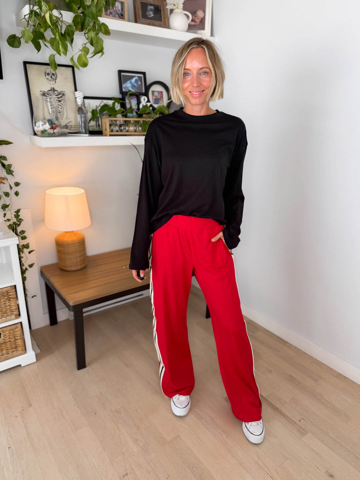 Only Happy Organic Cotton Long Sleeve Tee- BLACK