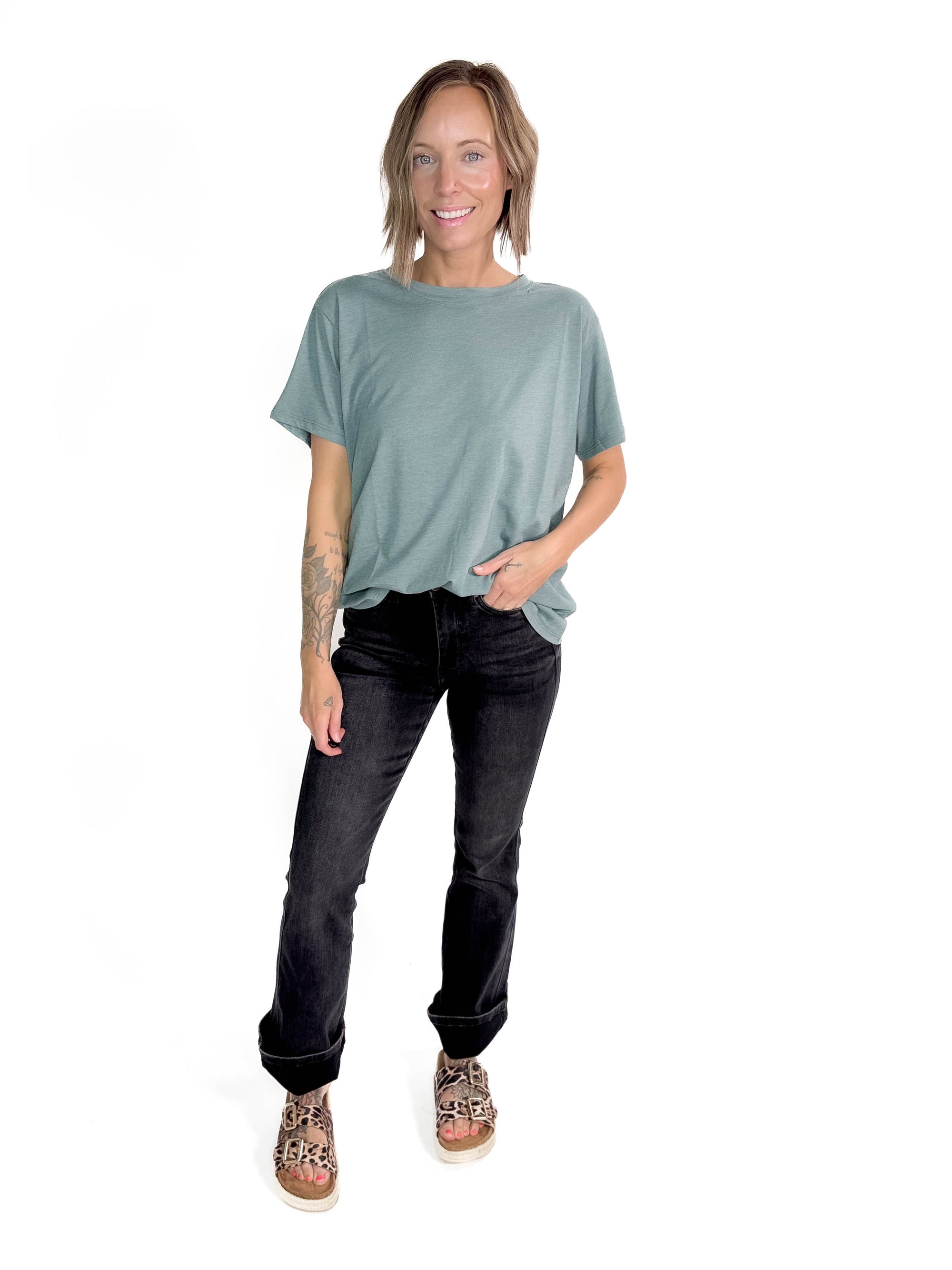 Classic Cotton Boyfriend T-Shirt- ASH JADE