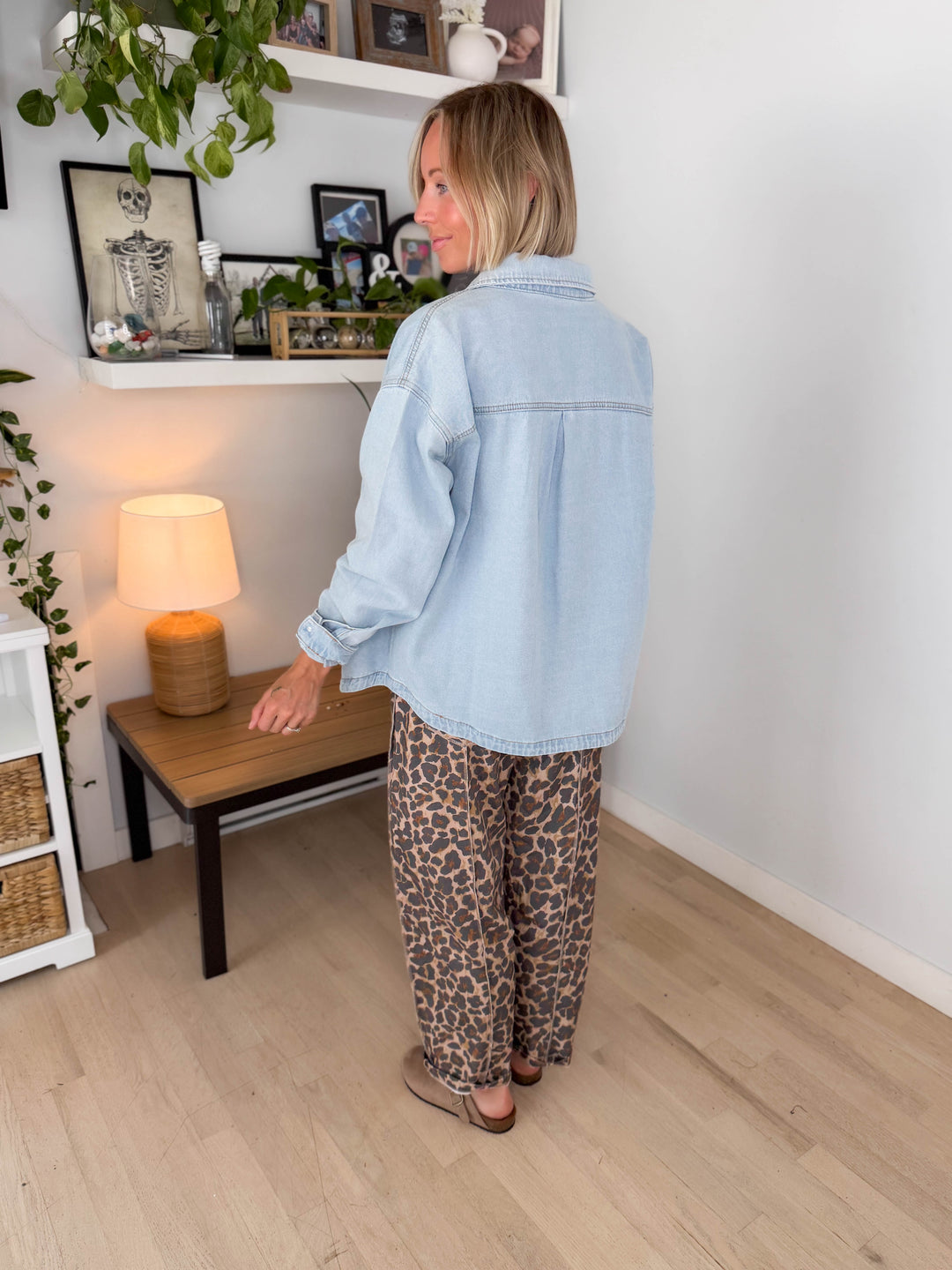 Grace Denim Button Up Jacket- LIGHT WASH
