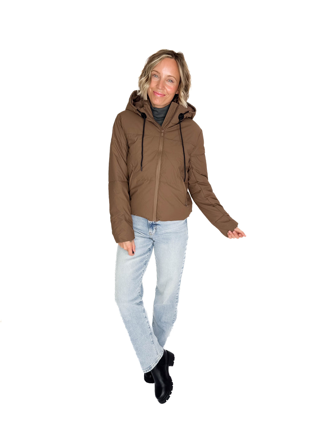 Johnstone Coated Jacket- CHOCOLATE