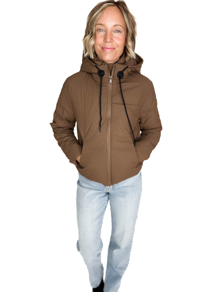 Johnstone Coated Jacket- CHOCOLATE