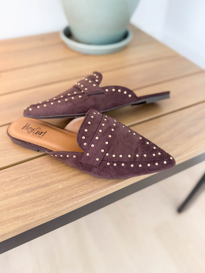 CORKYS Mischief Comfort Sole Slip On Mule- CHOCOLATE