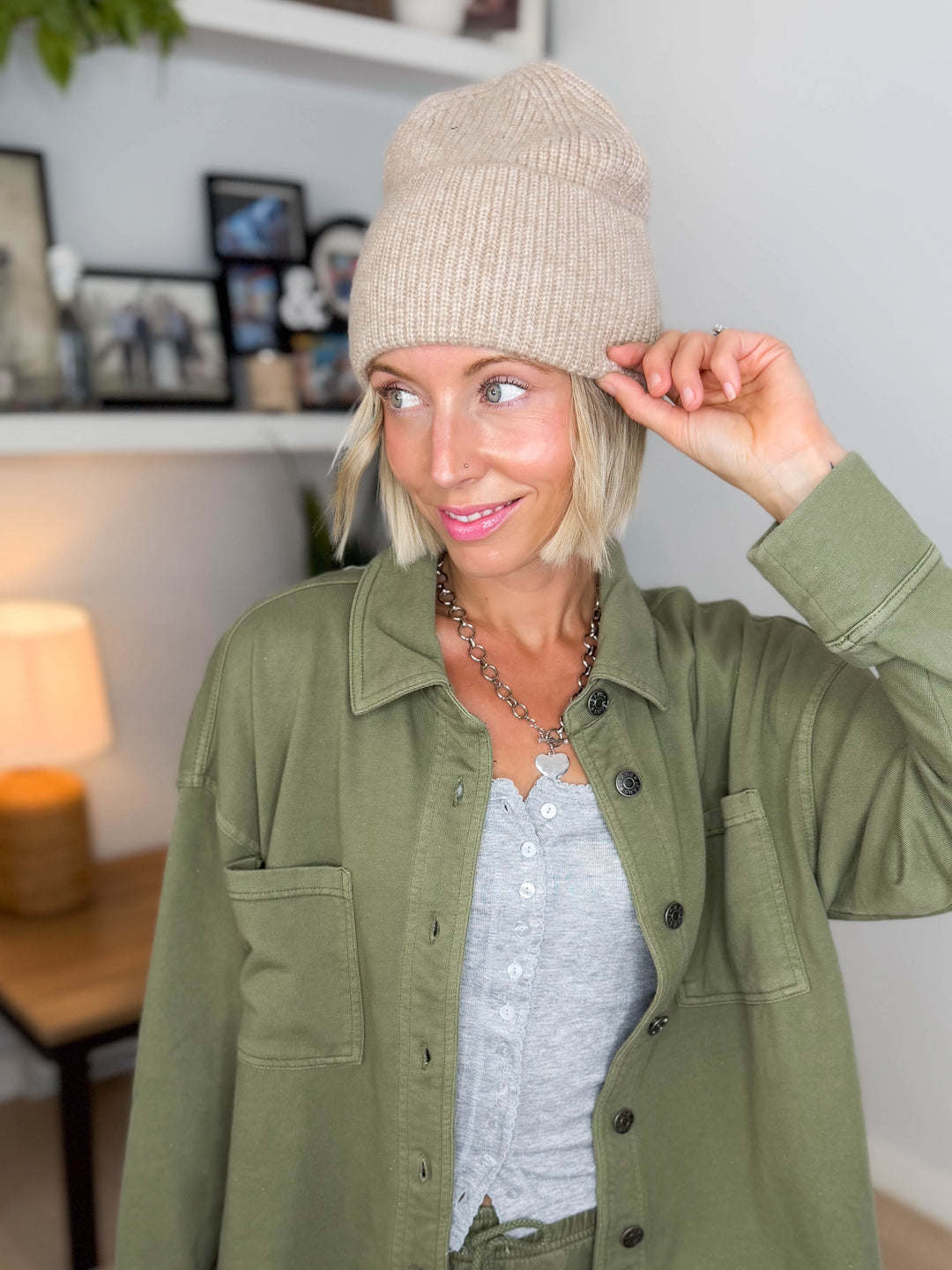 Only Ingrid Ribbed Beanie- NOMAD