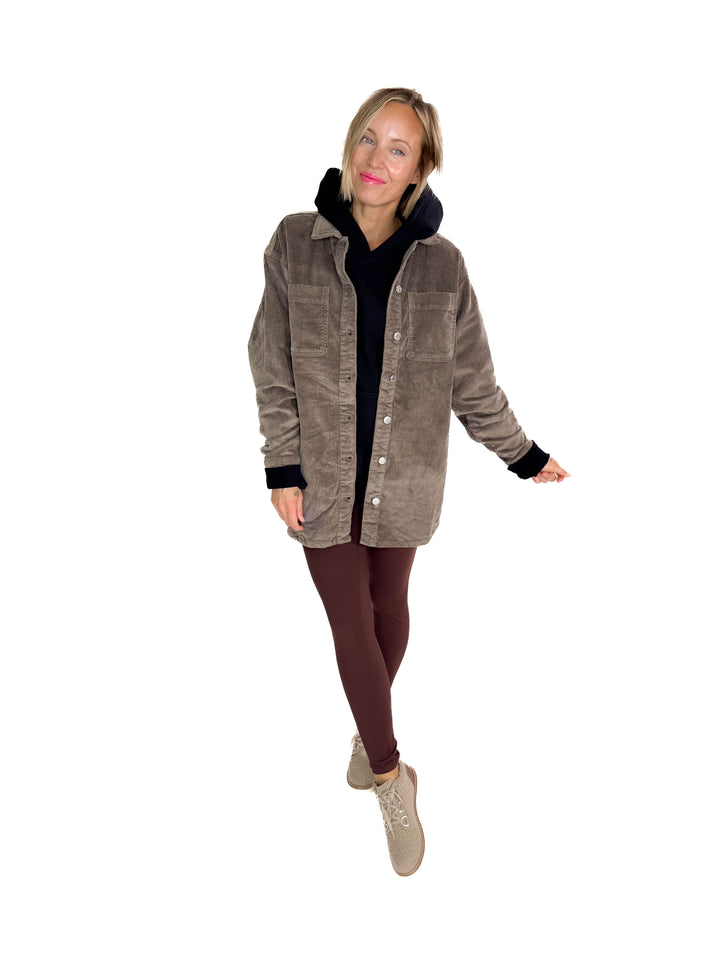 Noisy May Alva Corduroy Shacket- MOREL-FINAL SALE