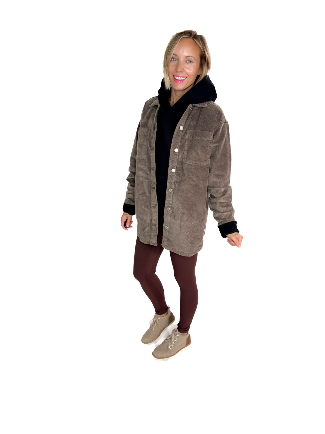 Noisy May Alva Corduroy Shacket- MOREL-FINAL SALE