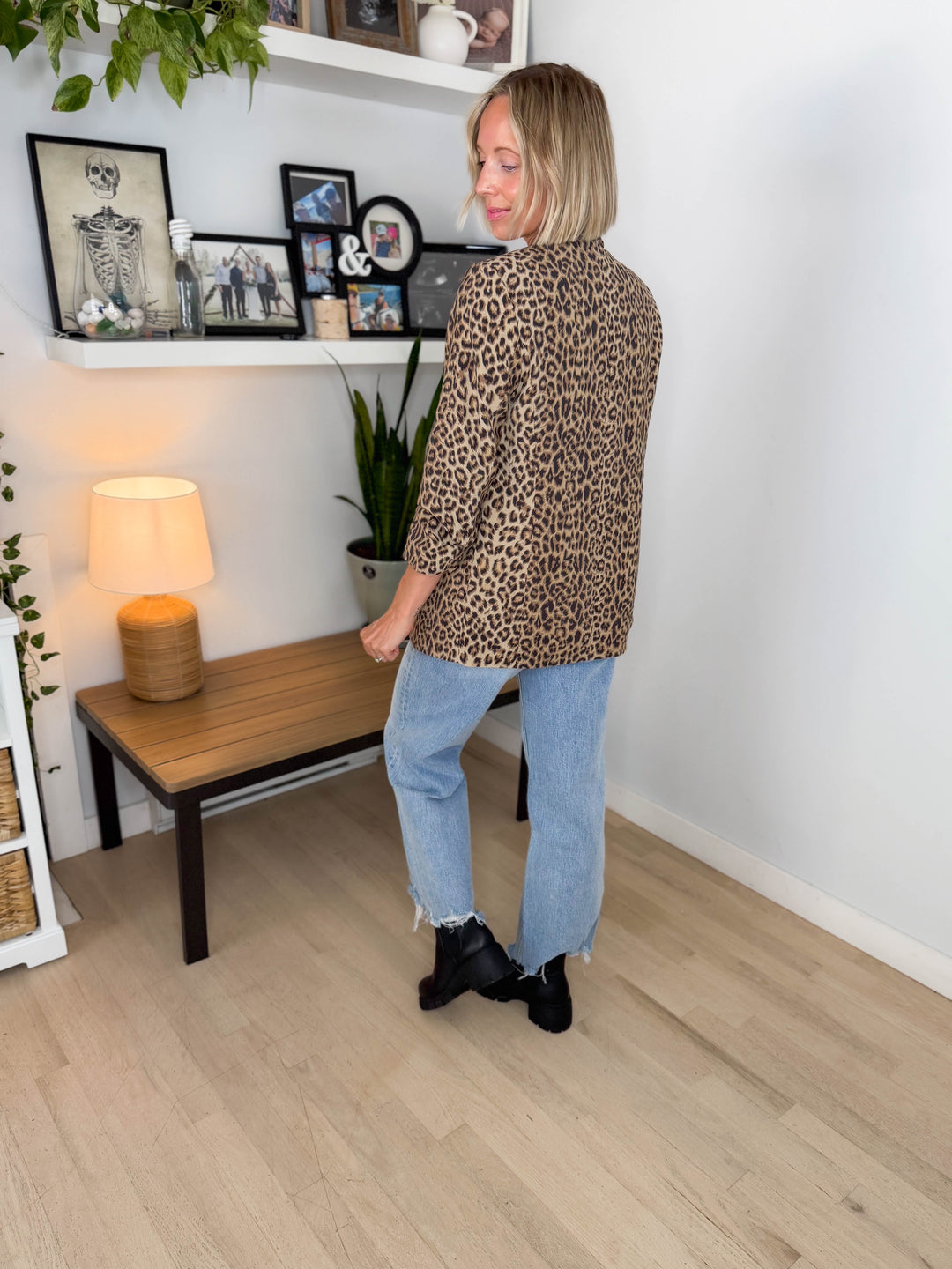 Only Bosella 3/4 Blazer- LEOPARD
