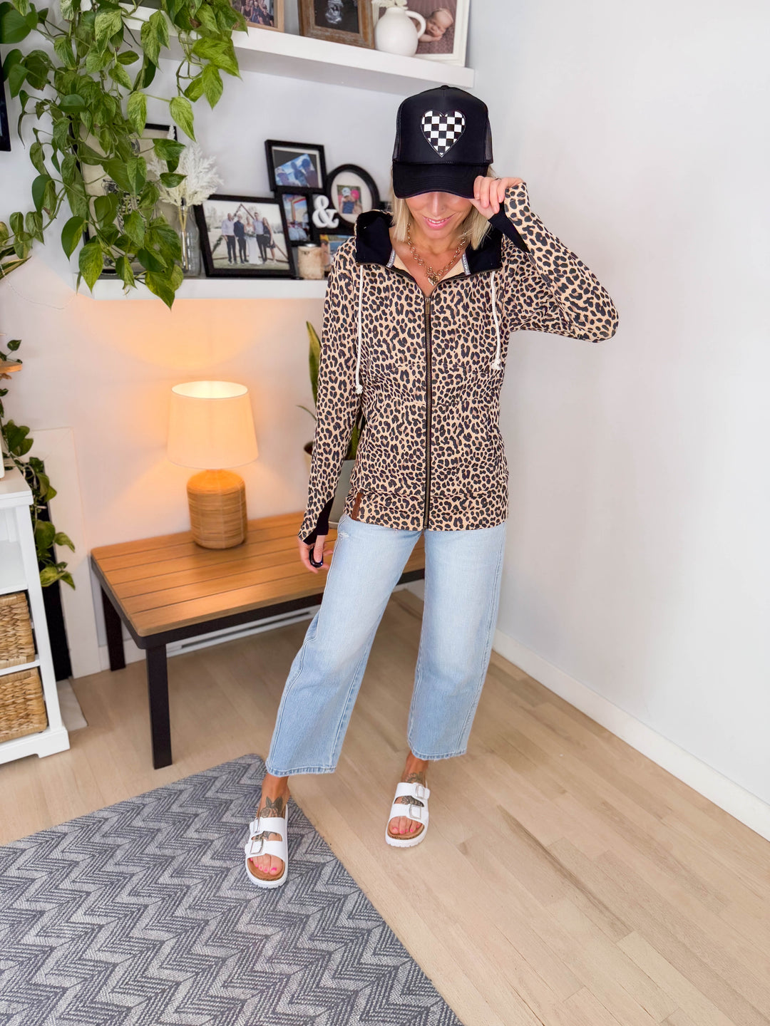 AMPERSAND AVE Full Zip- WILD LEOPARD