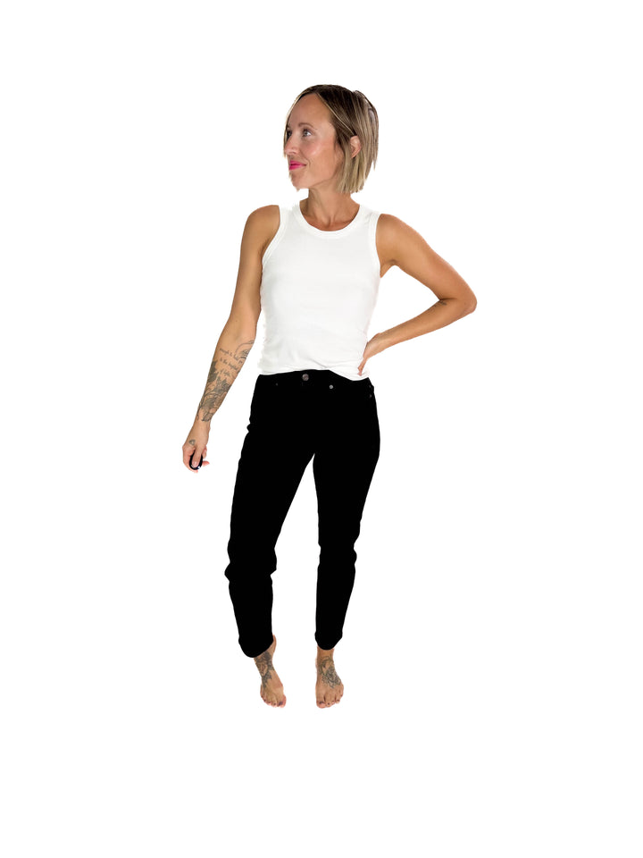 MONO B Kyrie Essential Ribbed Tank- WHITE