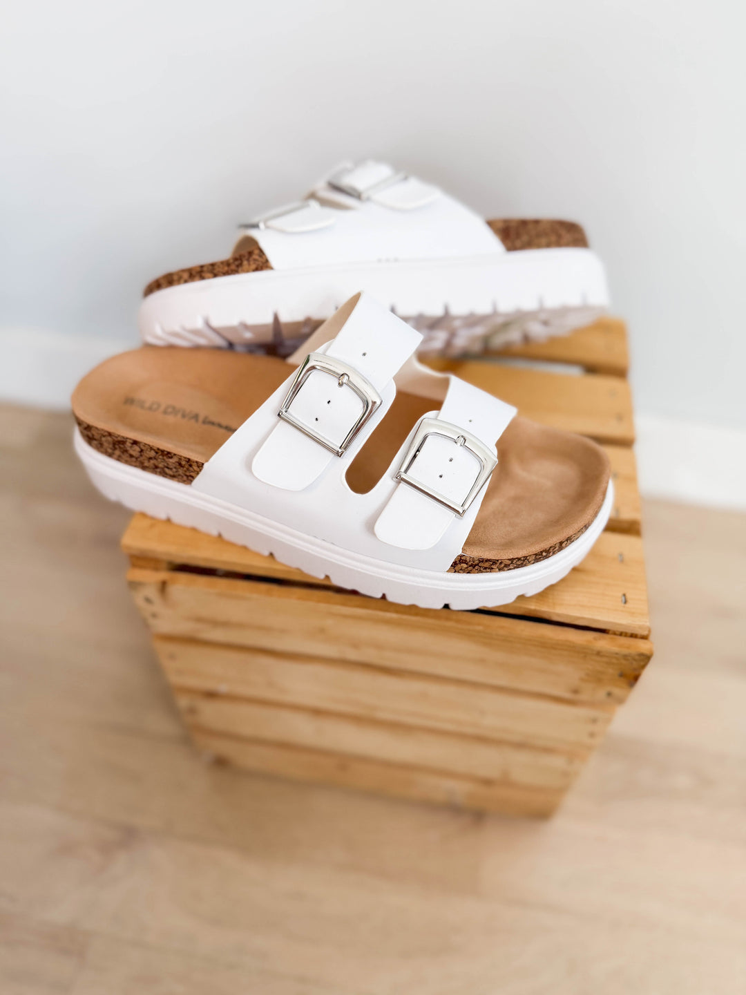 Joonie Platform Sandal- WHITE
