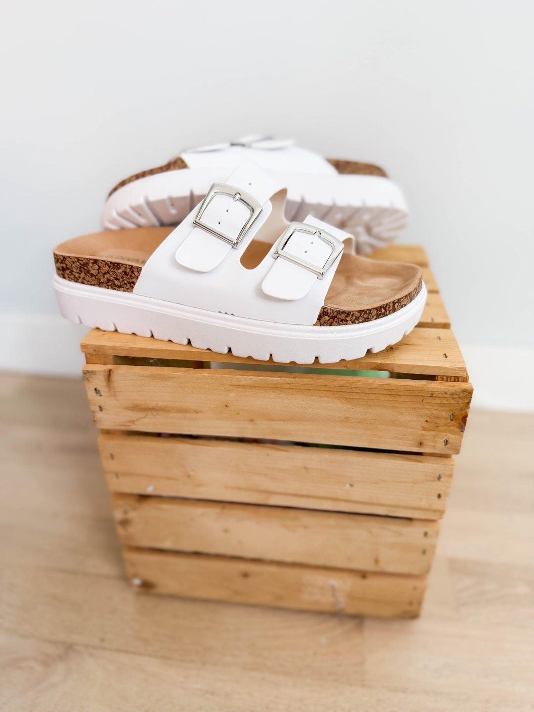 Joonie Platform Sandal- WHITE