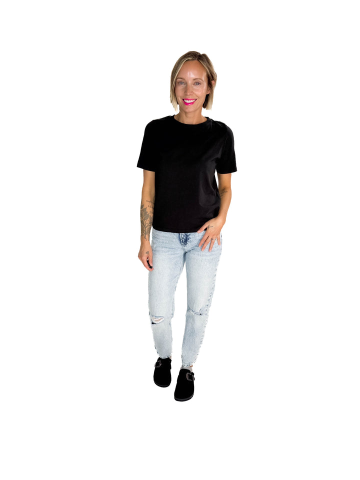 MONO B Scottie Pima Cotton Tee- BLACK